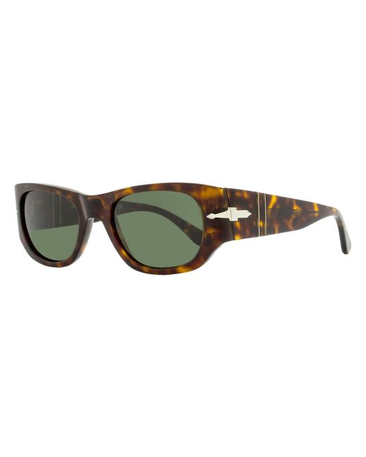 Persol Black Rectangular Sunglasses Po3307s 24/31 Havana 52mm
