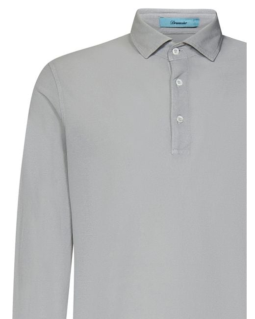 Drumohr Gray Polo Shirt for men