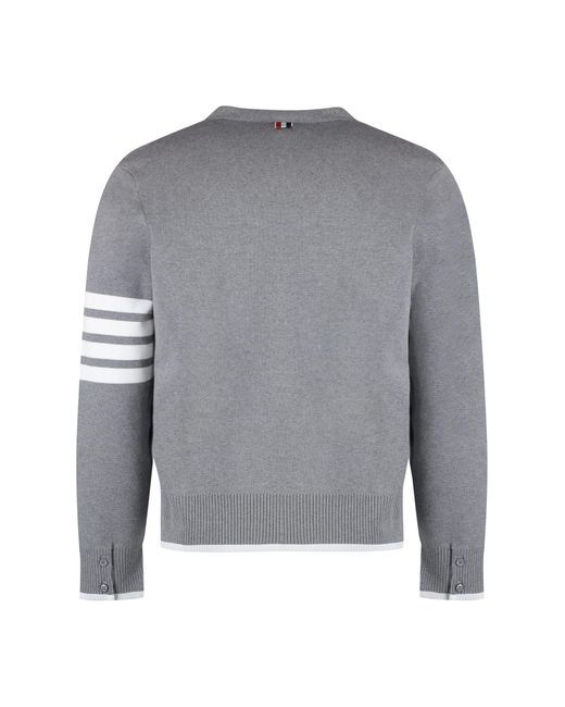 Thom Browne Gray Cotton Cardigan for men