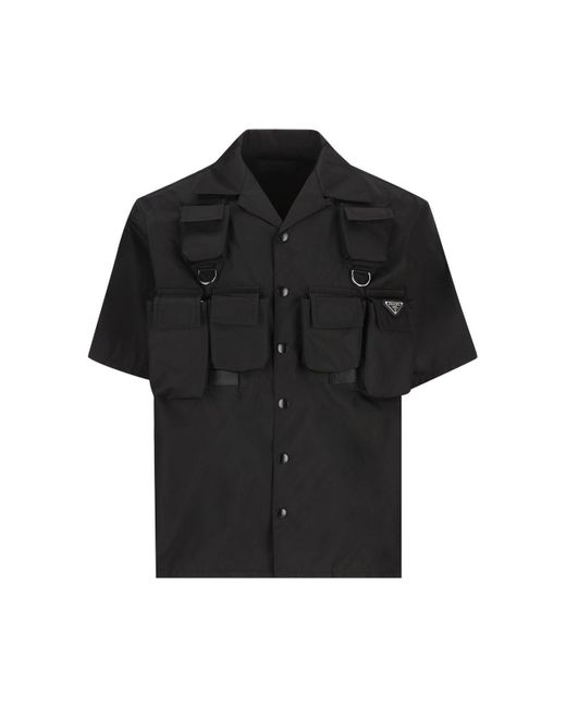 Prada Shirts in Black for Men Lyst UK