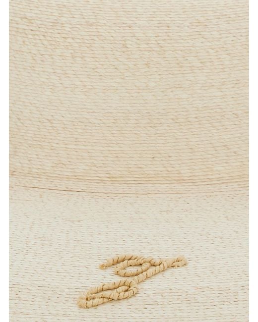 Jacquemus White Bucket Hat Le Chapeau Sole Raffia