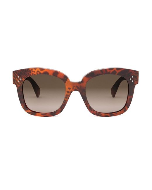 Céline Brown Cl4002Un Bold 3 Dots 99F Havana Leopardato Sunglasses