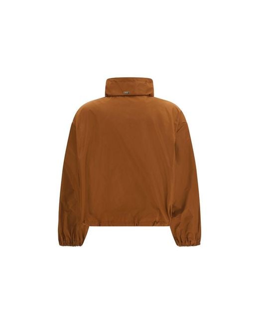Herno Brown Polyester Rain Coat Clothing