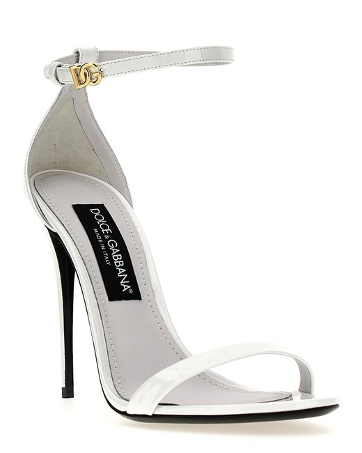 Dolce & Gabbana Metallic Patent Sandals
