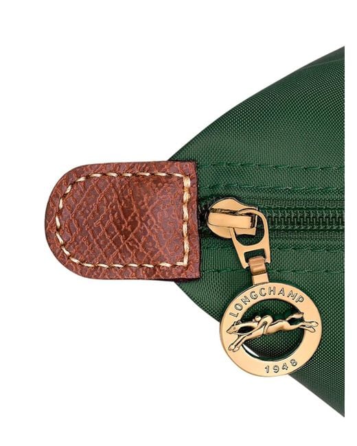 Longchamp Green 'Le Pliage Original' Tote Bag With Embossed Logo