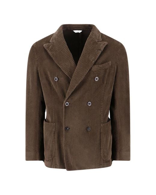 Boglioli Brown Corduroy Blazer for men