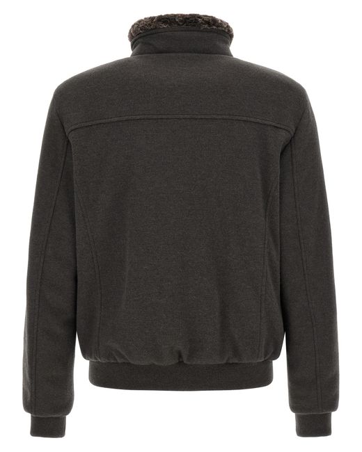 Moorer Black Wool Bomber Clothing for men