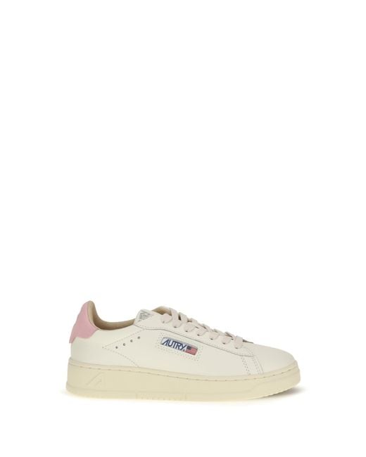 Autry White Sneakers Medialist Low Calf Leather Trainers