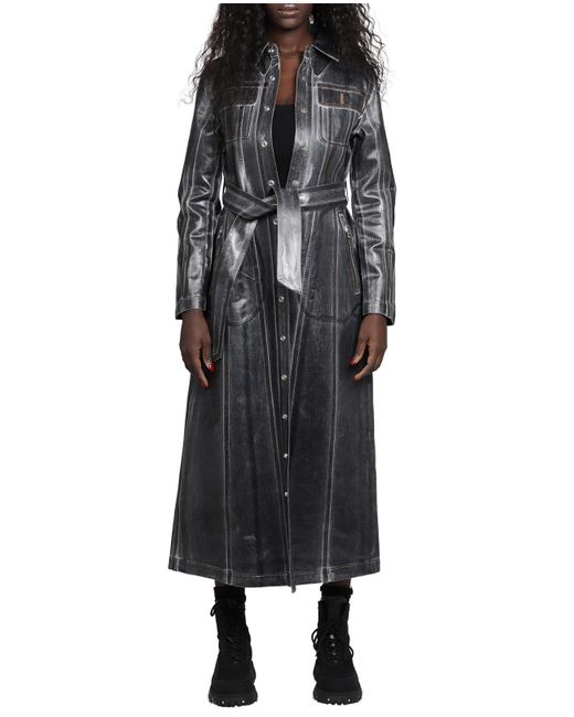 DIESEL Grey Coat in Black Lyst