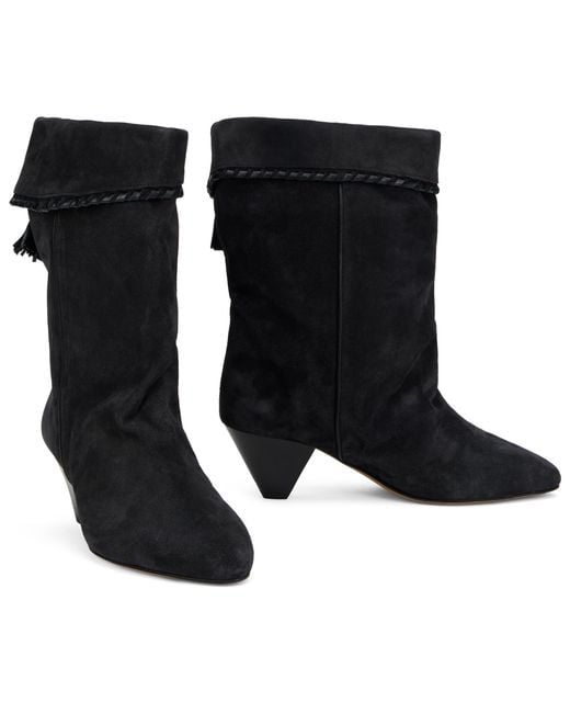 Isabel Marant Black Ankle Boots Calfskin