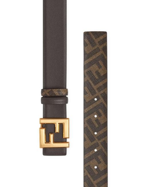 Fendi White Squared Ff Belt for men