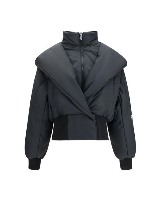 The Attico Black Puffer Jacket Cotton Blend Outer