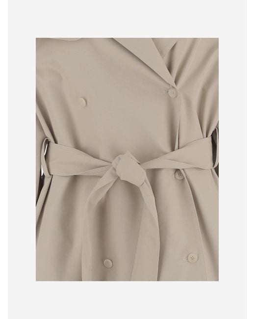 Frankie Shop Natural Trench Coat Riva Cotton