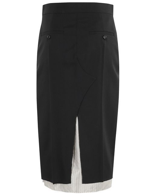 Marni Black Tailored Midi Skirt