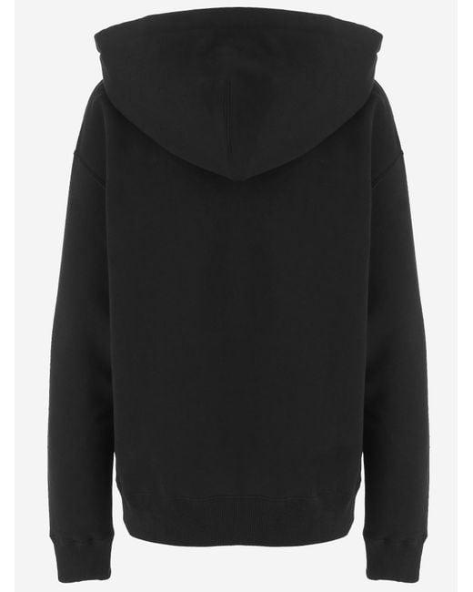Jil Sander Black Cotton Hoodie Knitwear