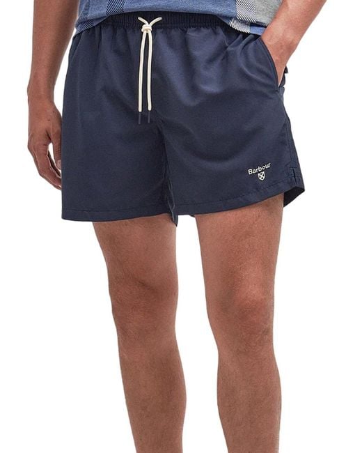Barbour Blue Drawstring Beach Shorts for men