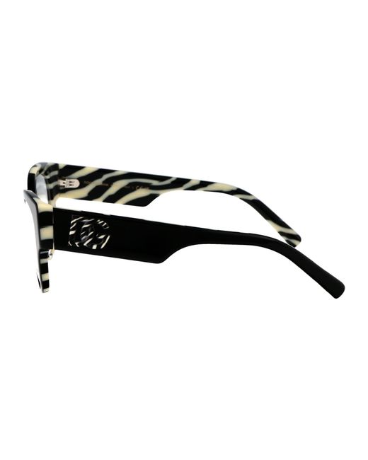 Dolce & Gabbana Black Dolce & Gabbana On Zebra Acetate Optical Glasses