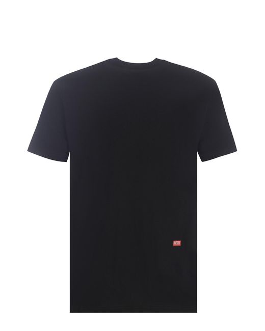 DIESEL Black T-Shirt T-Just-N11 Made Of Cotton Jersey for men