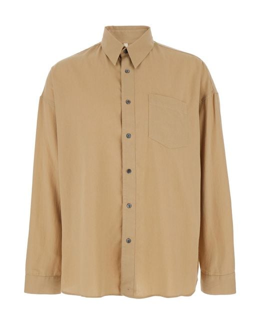 sunflower Natural Stable Shirt With Classic Collar And Dropped Shoulders for men