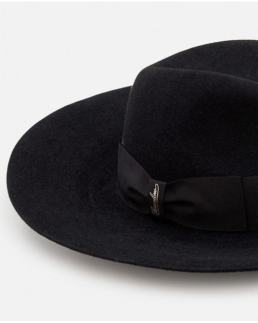 Borsalino Black Sophie Brushed Felt Large Brim Hat
