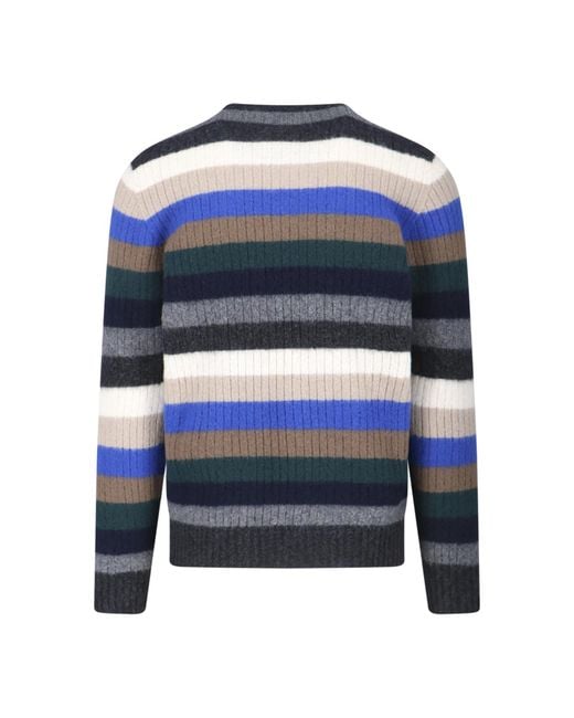 Drumohr Blue Sweaters Lambswool for men