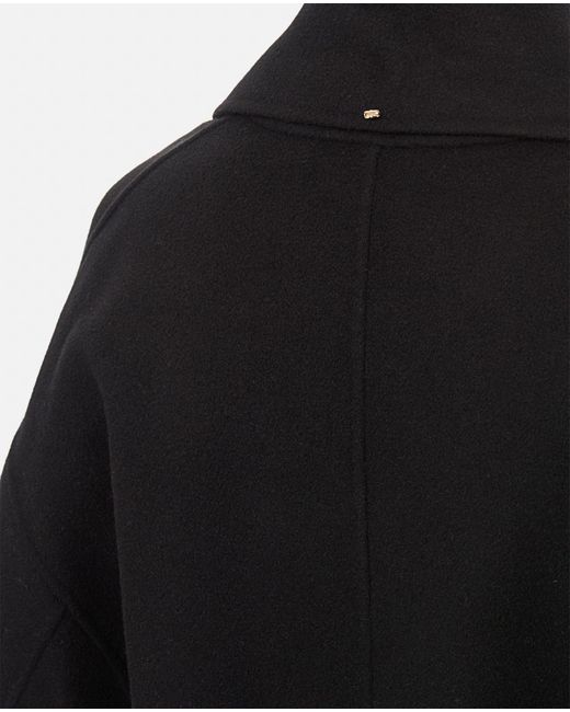 Sportmax Black Polka Robe Coat