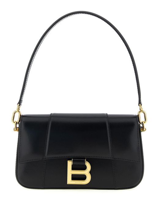 Balenciaga Black 'Hourglass' Small Shoulder Bag