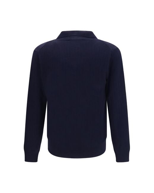 Brooksfield Blue Virgin Wool Shawl Collar Cardigan Fleece Ovis Aries for men