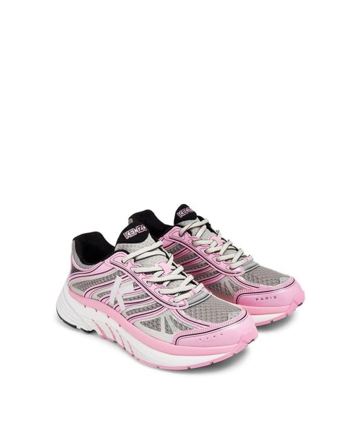 KENZO Pink Tech Runner Logo Sneakers For
