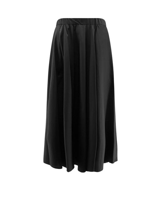 Aspesi Black Skirts Cotone Poliammide Elastan
