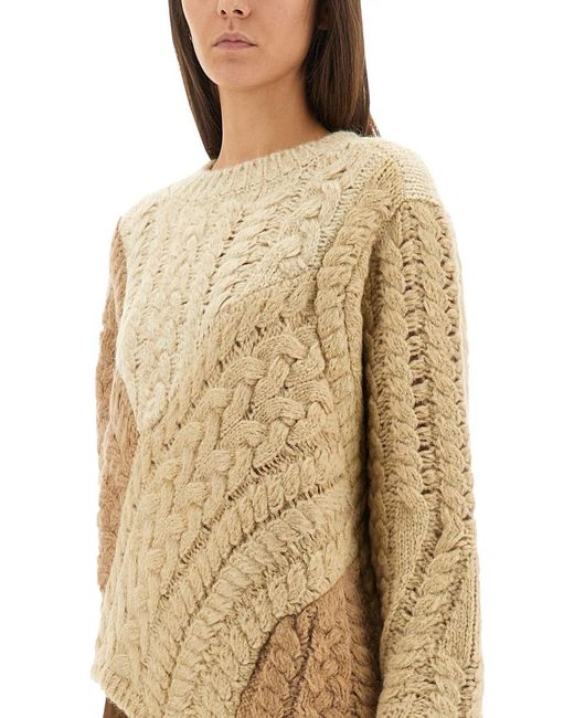Isabel Marant Natural Patchwork Daryl Sweater Acrylic Jumpers