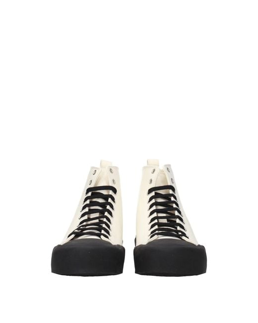Jil Sander Natural Fabric High Top Sneakers for men