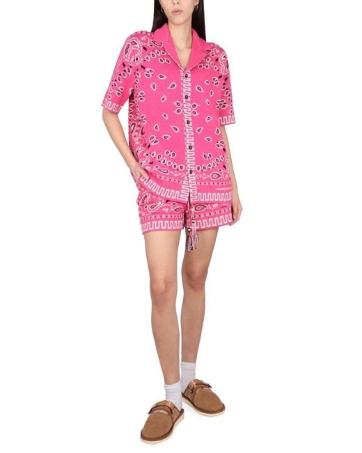 Alanui Pink Bandana Shirt Cotton