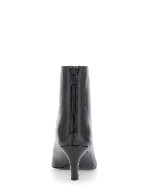 Totême Black Ankle Boots Leather
