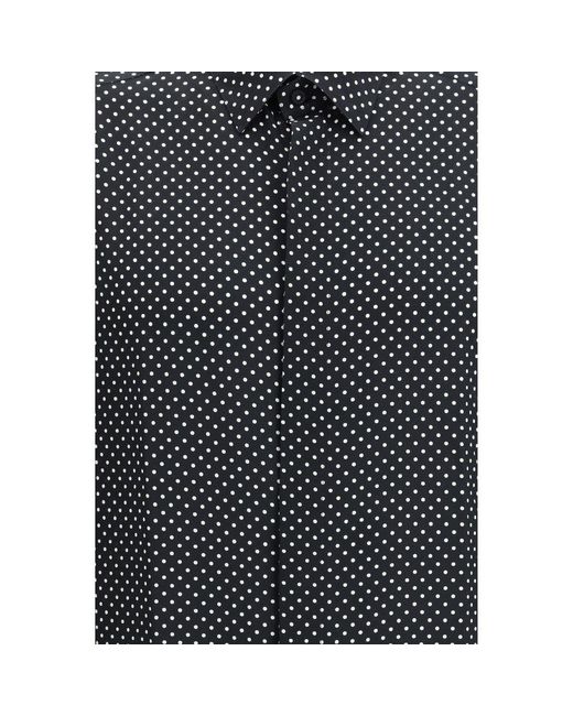 Tom Ford Blue Black Silk Pattern Shirt for men