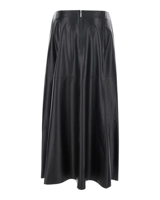 Arma Black Relaxed Skirt With Zip Closure