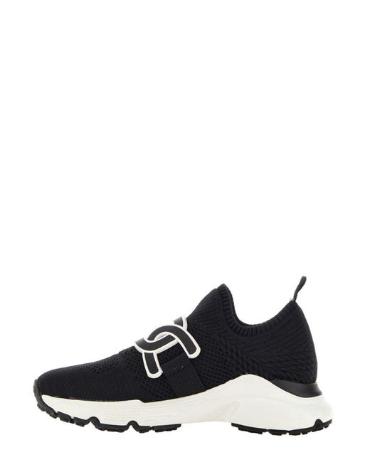 Tod's Black Kate Knitted Slip-on Sneakers