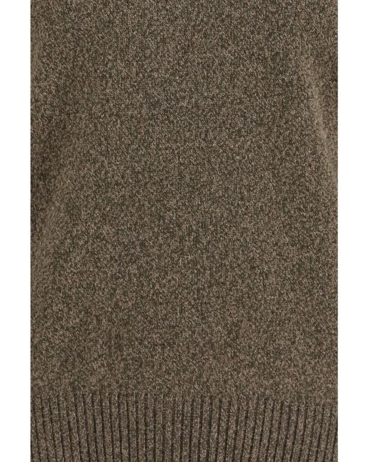 Brooksfield Green Crewneck Sweater Fleece Wool Ovis Aries for men