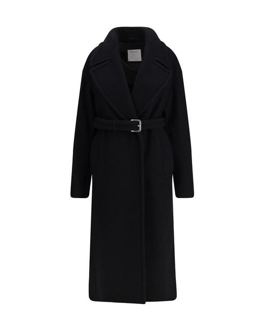 Sportmax Black Zebra Coat Double-Faced Pure Wool