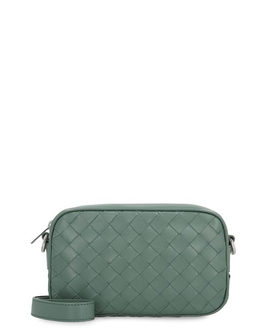 Bottega Veneta Green Leather Mini Camera Bag for men