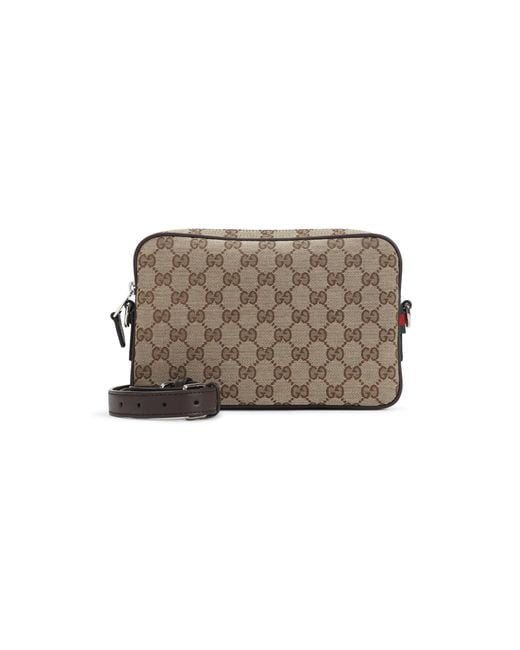 Gucci Brown Polyester Shoulder Bag for men