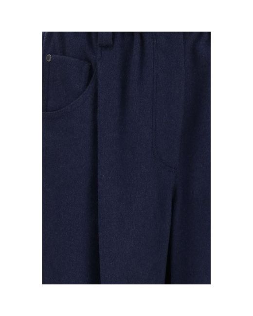 Brunello Cucinelli Blue Wool Oves Aries Pants