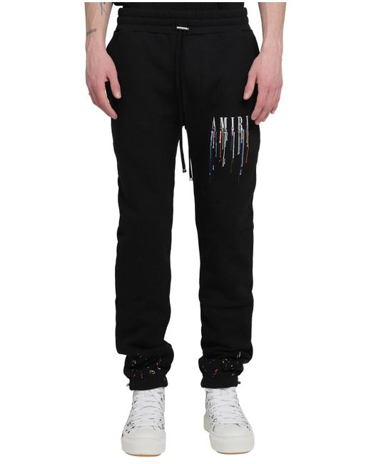 Amiri Black Paint Drip Sweatpants for men