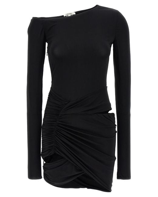 Nensi Dojaka Black Viscose Mini Skirt