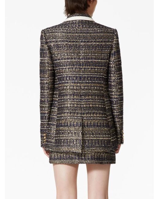 Valentino Black Tweed Party Single-Breasted Blazer Clothing