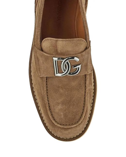 Dolce & Gabbana Brown Logo Loafer for men