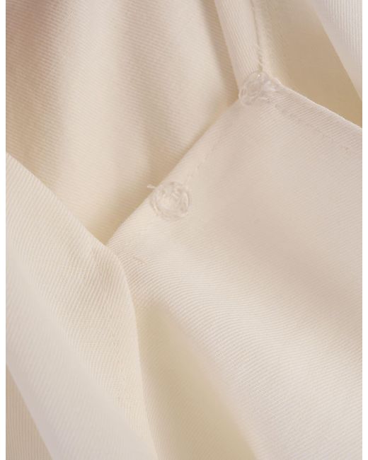 Fabiana Filippi White Linen And Viscose Dress