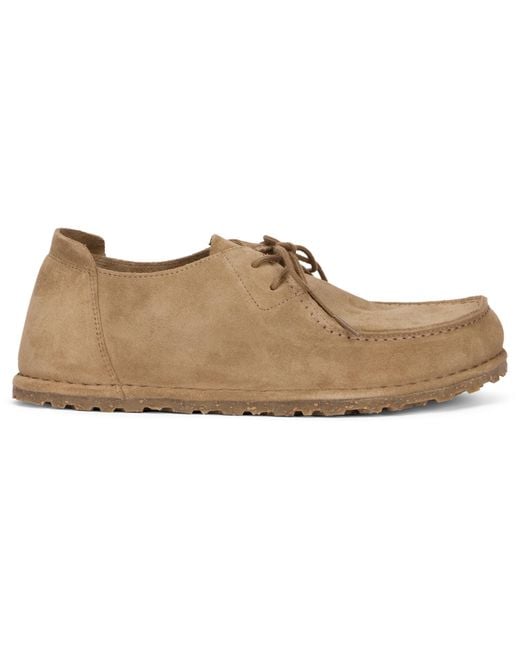 Birkenstock Brown Loafers Utti Lace Suede Leather for men