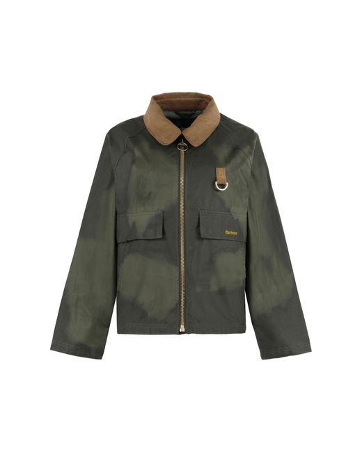 Barbour Eddleston Waxed Cotton Jacket in Green Lyst
