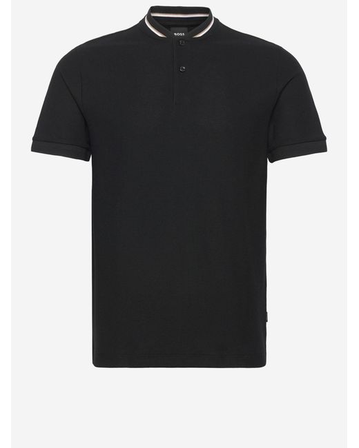 Boss Black Polo Shirt Cotton for men